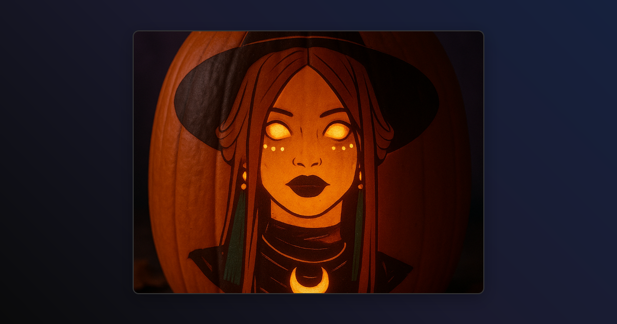 Realistic Jack-o'-Lantern Portrait from Profile Photo - Emerge